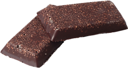 two chocolate bars with chia seeds