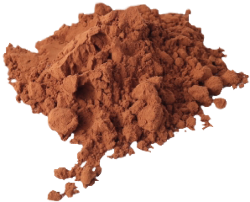 small pile of powdered cocoa